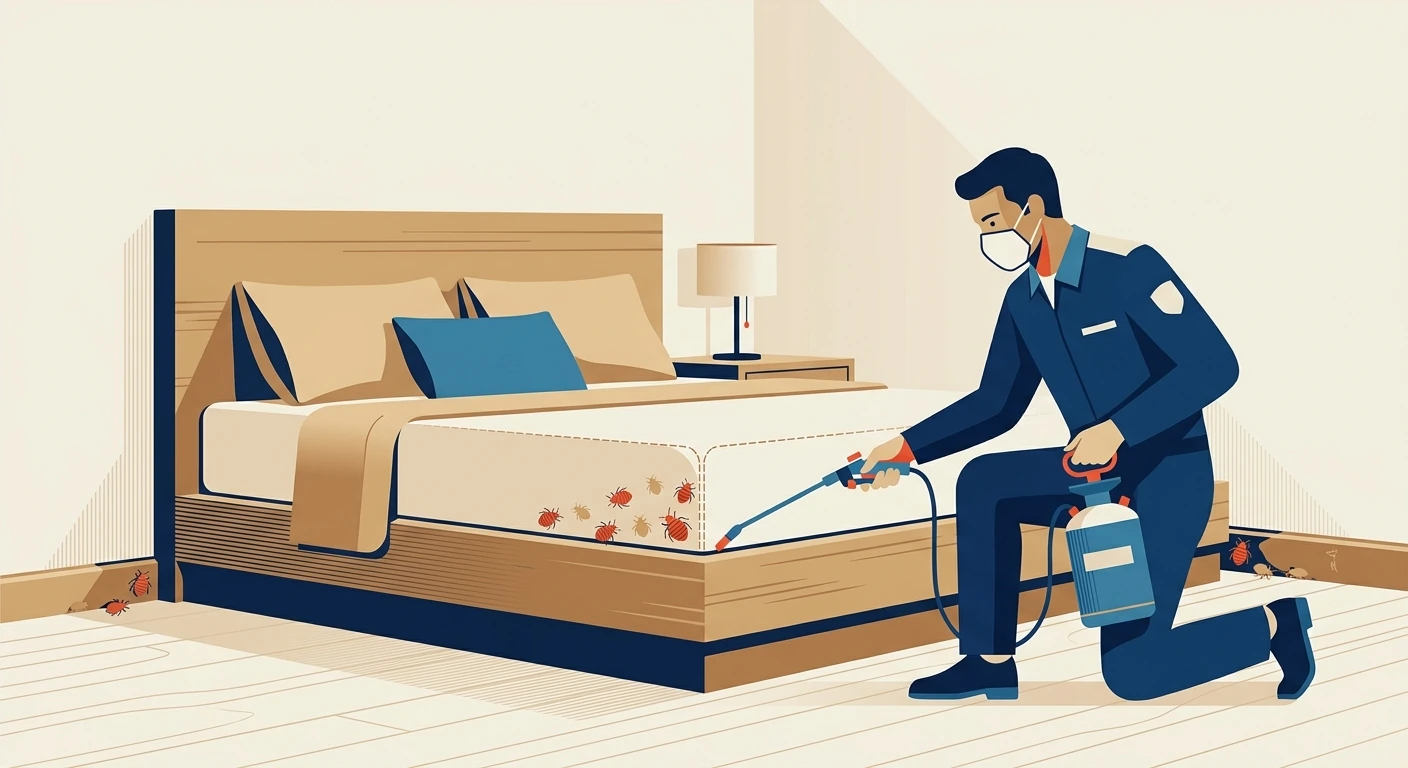 Illustration d’un traitement contre les punaises de lit