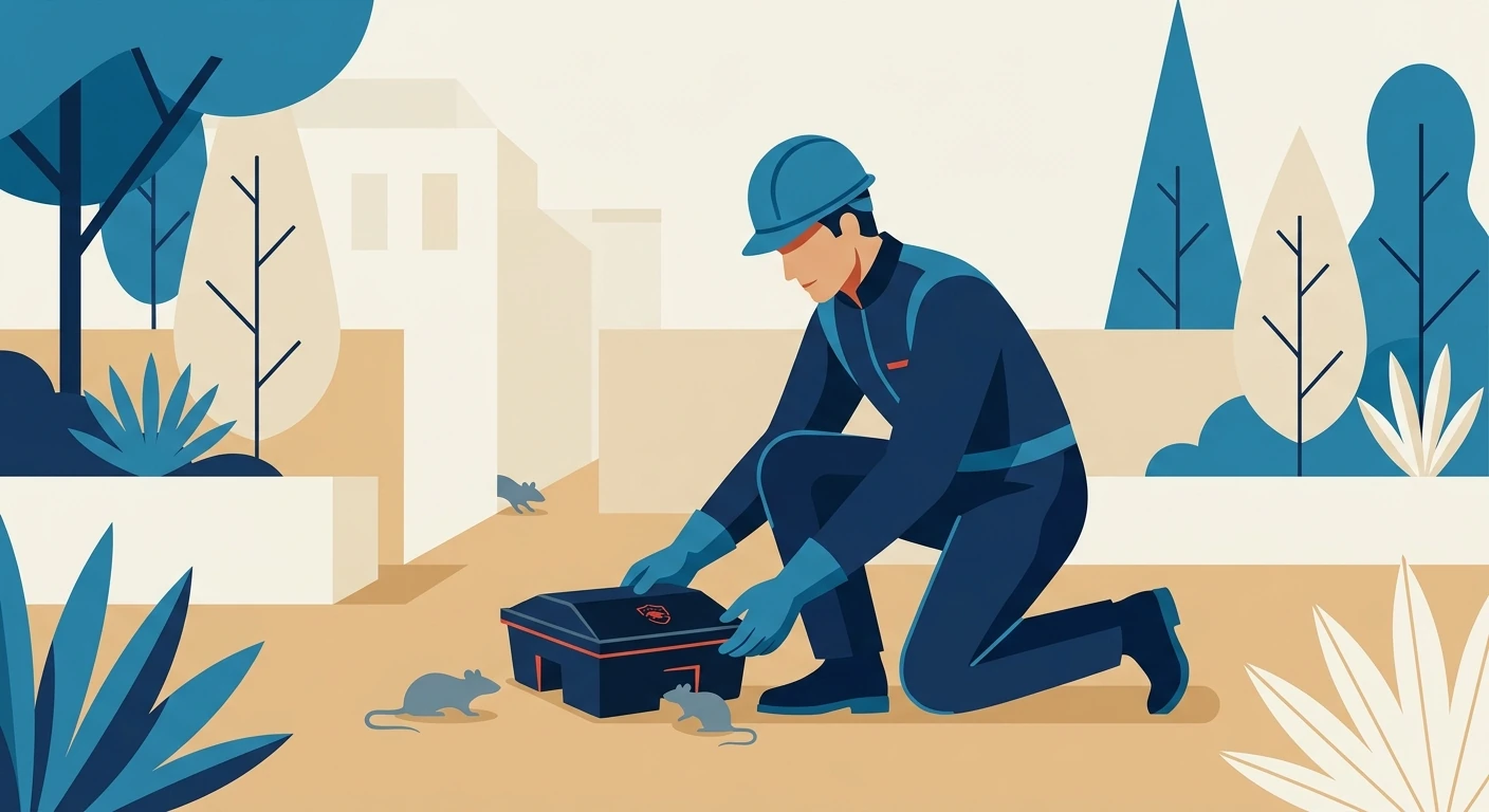 Illustration d’une intervention de dératisation